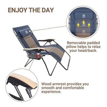 Coastrail Outdoor Zero Gravity Chair for XL Comfort