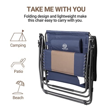 Coastrail Outdoor Zero Gravity Chair for XL Comfort