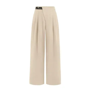 PRETTYGARDEN Women's Wide Leg Pants Dressy High Waisted Business Casual Work Office Suit Palazzo Pan...