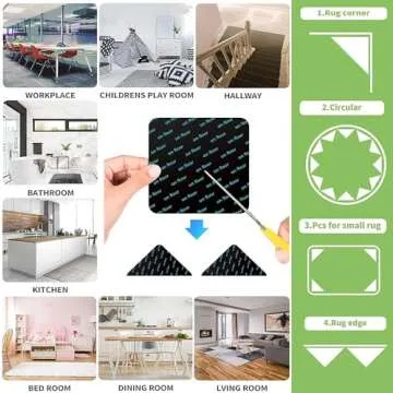 GDLCYYDS 16 PCS Non-Slip Rug Grippers for Floors