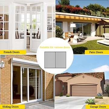 LIAMST Garage Door Screen for 9x7FT,1 Car Garage Doors- Reinforced Fiberglass Door Screen,Stronger High Energy Magnets ， Magnetic Screen Door