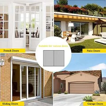 LIAMST Garage Door Screen for 9x7FT,1 Car Garage Doors- Reinforced Fiberglass Door Screen,Stronger High Energy Magnets ， Magnetic Screen Door