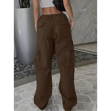 Trendy EMMIOL Cargo Pants Women Low Waist Relaxed Fit