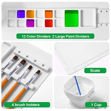 AWOKE 20"X16" Silicone Painting Mat with Water Cup