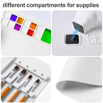 AWOKE 20"X16" Silicone Painting Mat with Water Cup