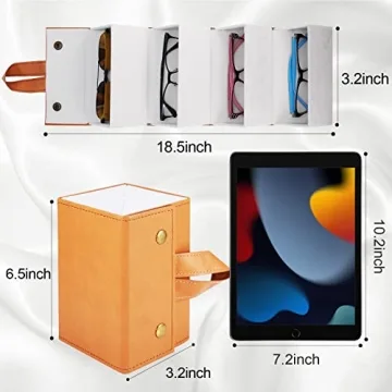 ANYGIFT Sunglasses Travel Organizer 4 Slots Portable & Stylish