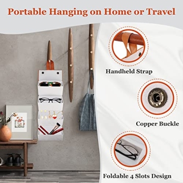 ANYGIFT Sunglasses Travel Organizer 4 Slots Portable & Stylish