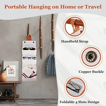 ANYGIFT Sunglasses Travel Organizer 4 Slots Portable & Stylish