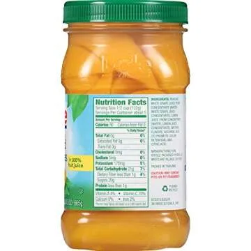 Dole Yellow Cling Sliced Peaches in 100% Fruit Juice, 23.5 Oz Resealable Jar