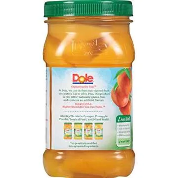 Dole Yellow Cling Sliced Peaches in 100% Fruit Juice, 23.5 Oz Resealable Jar