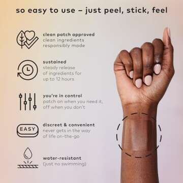 The Good Patch Be Calm Patch with Hemp, Unwind + Decompress, Natural Patch with Hemp Extract, Ashwagandha Root, Passionflower, Plant Powered Wearable Wellness, Sustained Release (8 Total Patches)