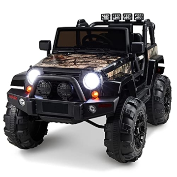 Best Choice Products Kids 12V Ride On Truck with Remote Control, Bluetooth, LED Lights and Spring Su...