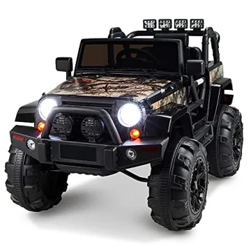 Best Choice Products Kids 12V Ride On Truck with Remote Control, Bluetooth, LED Lights and Spring Su...