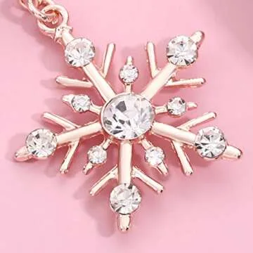 Stylish Winter Snowflake Dangle Earrings for Women