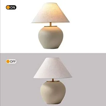 PURESILKS Handmade Ceramic Table Lamp for Any Space
