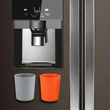 EZTOTZ EZCUP Magnetic Fridge Cups For Kids - USA Made Open Top Toddler Cups For Independent Drinkers...