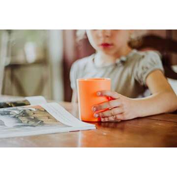 EZTOTZ EZCUP Magnetic Fridge Cups For Kids - USA Made Open Top Toddler Cups For Independent Drinkers - Hanging Plastic Kids Cup For Fridges or Water Coolers - Safe & Non-Toxic