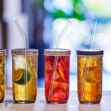 Eco-Friendly HeykirHome Glass Straws Set - 6 Pack