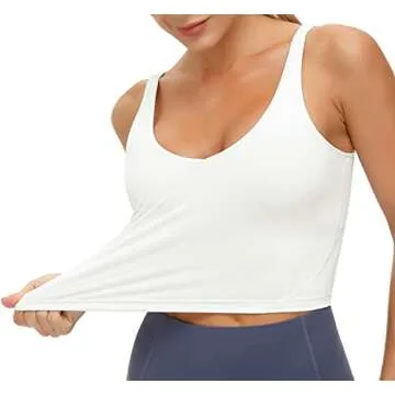 Wjustforu Women's Padded Sports Bra for Yoga & Workouts