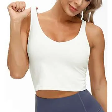 Wjustforu Women's Padded Sports Bra for Yoga & Workouts
