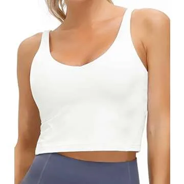 Wjustforu Women's Padded Sports Bra for Yoga & Workouts