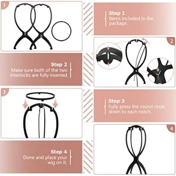 Dreamlover Wig Stand for Multiple Wigs - Durable 3 Pack