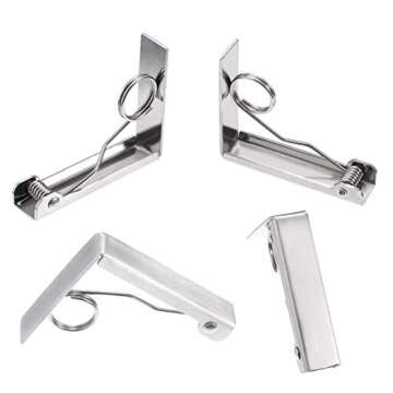 Maxdot Tablecloth Clips Stainless Steel Table Cloth Cover Clamps for Outdoor and Indoor (6)