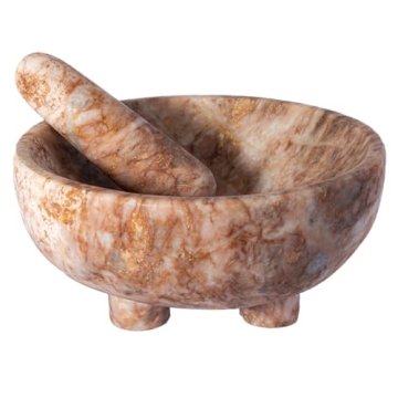 Crafted KOMCHEN Marble Molcajete for Culinary Magic