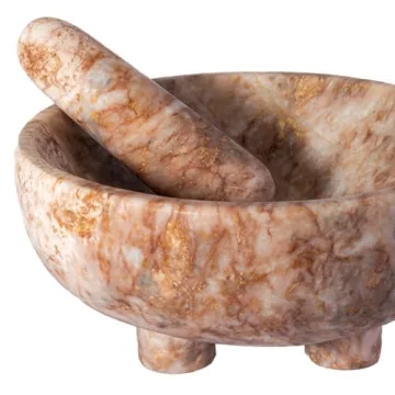 Crafted KOMCHEN Marble Molcajete for Culinary Magic