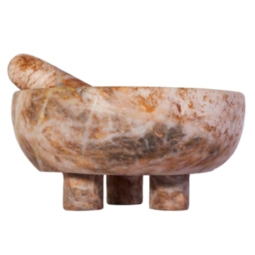 Crafted KOMCHEN Marble Molcajete for Culinary Magic