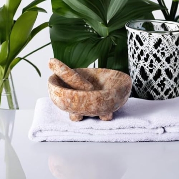 Crafted KOMCHEN Marble Molcajete for Culinary Magic