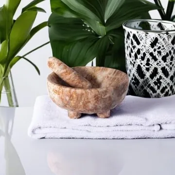 Crafted KOMCHEN Marble Molcajete for Culinary Magic