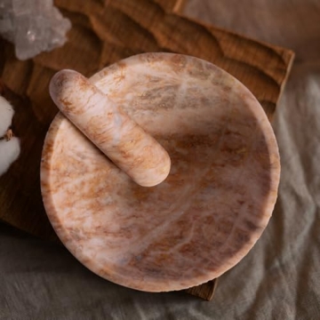 Crafted KOMCHEN Marble Molcajete for Culinary Magic