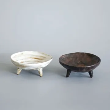 Japandi Three-Footed Decorative Bowl for Home Decor