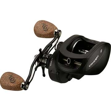 Concept A6.6 7BB Aluminum Frame/Carbon Side Plates Reel - Versatile Baitcaster for All Waters
