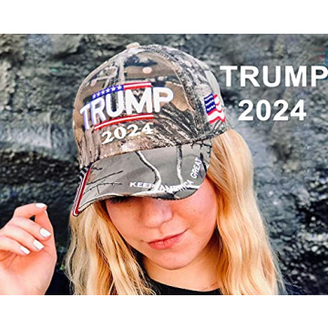 Donald Trump 2024 Adjustable Camo Baseball Cap