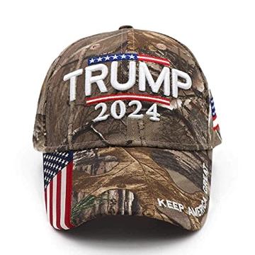 Donald Trump 2024 Adjustable Camo Baseball Cap