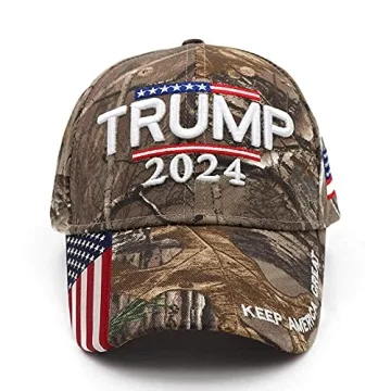 Donald Trump 2024 Adjustable Camo Baseball Cap