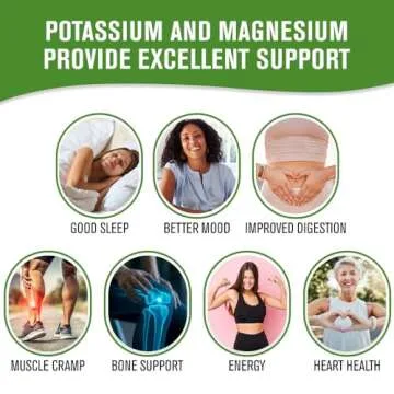 NaturalSlim Potassium Magnesium Supplement 100 Capsules – MagicMag C Magnesium Citrate Supplements for Sleep Support, Heart Health, and Muscle Cramp Relief | Gluten-Free 1 Pack