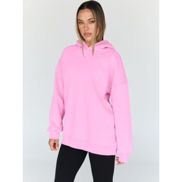 Trendy Women's Oversized Fleece Hoodie - Casual Comfort
