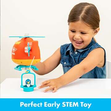 Educational Insights Design & Drill Bolt Buddies Helicopter Take Apart Toy with Electric Toy Drill, Preschool STEM Toy, Gift for Boys & Girls, Ages 3+