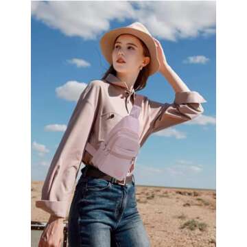 EVANCARY Crossbody Small Sling Bag Sling Backpack for Women Men, Chest Daypack Crossbody Backpack Tr...