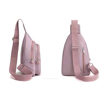 EVANCARY Crossbody Small Sling Bag Sling Backpack for Women Men, Chest Daypack Crossbody Backpack Travel Sports Hiking