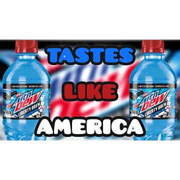Limited Edition Mountain Dew Liberty Brew 6 Bottles