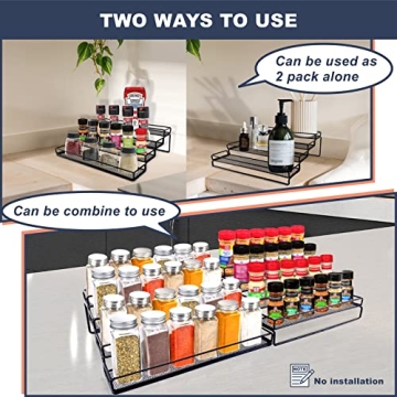 Adjustable 4 Tier IFELS Spice Rack Organizer for Kitchen
