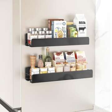 Kitstorack 2 Pack Spice Rack Wall Mount for Home, Kitchen, Pantry Organizers and Storage