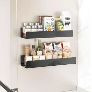 Kitstorack 2 Pack Spice Rack Wall Mount for Home, Kitchen, Pantry Organizers and Storage