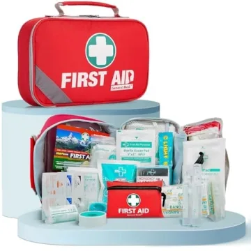 General Medi 2-in-1 First Aid Kit (215 Piece Set) + 43 Piece Mini First Aid Kit -Includes Ice(Cold) ...