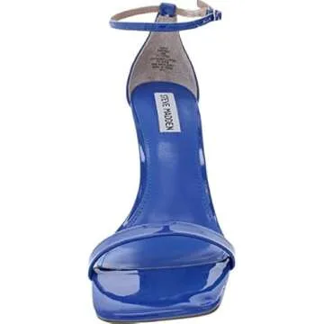 Steve Madden Women's Shaye Heeled Sandal, Blue, 7.5