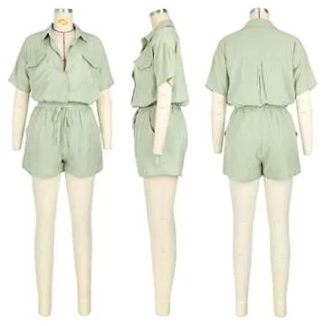 Stylish 2 Piece Summer Outfits for Women - Tea Green